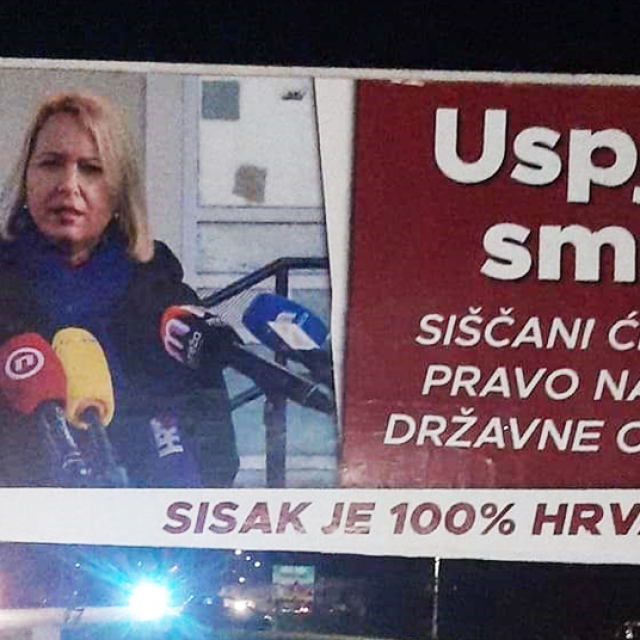 Plakat na području Siska