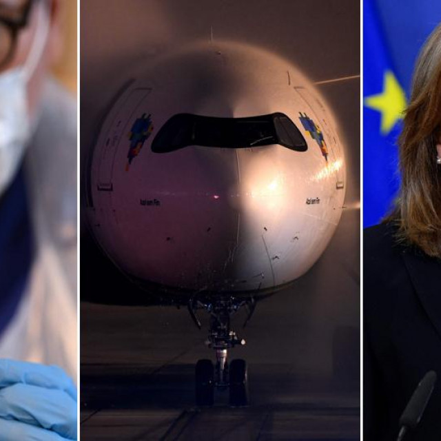 Cjepivo kompanije AstraZeneca i Oxforda, avion koji dostavlja cjepivo i Stella Kyriakides