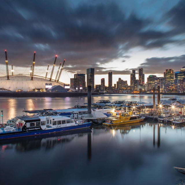 Panorama Londona, dvorana O2 u pozadini