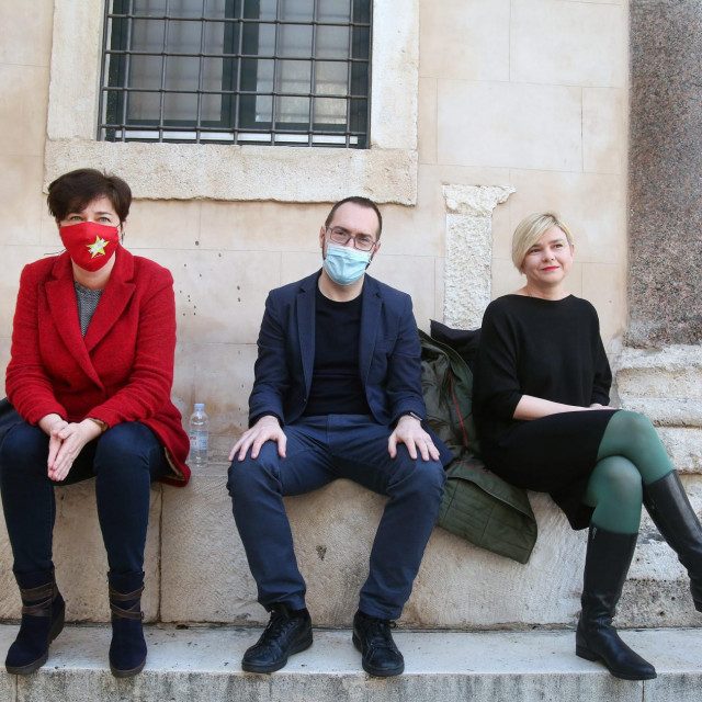 Tamara Visković, Tomislav Tomašević i Sandra Benčić