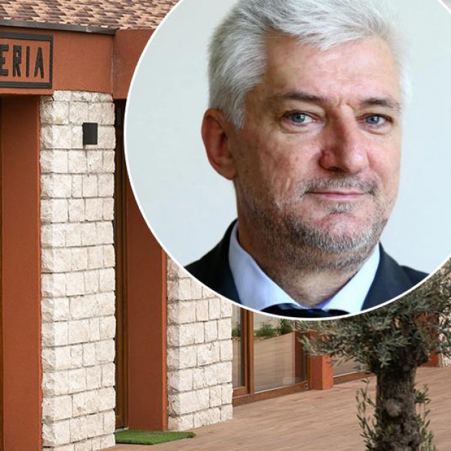Konoba Pršut kod Kaštel Štafilića; u krugu: Bruno Klein