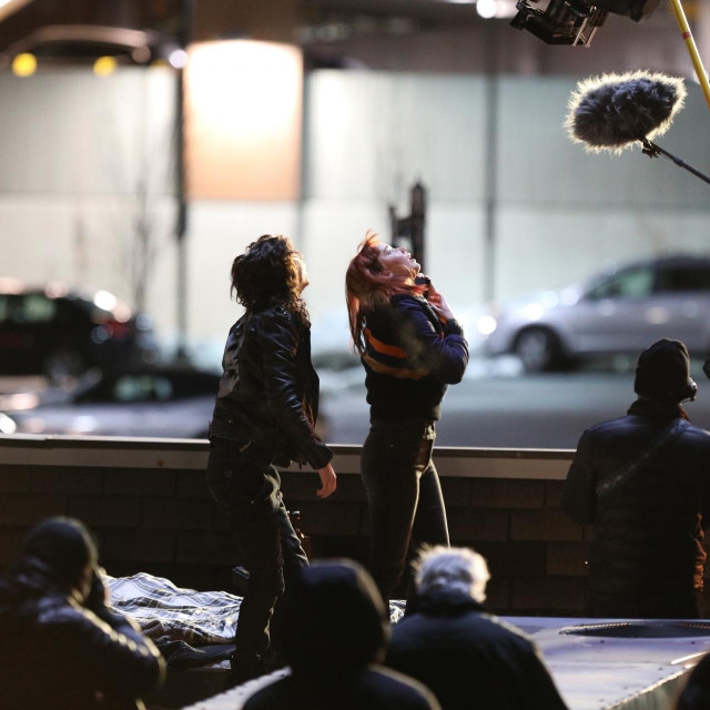 Timothee Chalamet i Jennifer Lawrence na setu filma ”Don't Look Up”