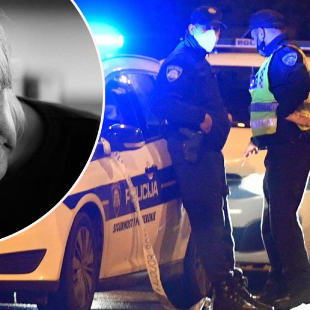 Ilustracija, policija i starija žena