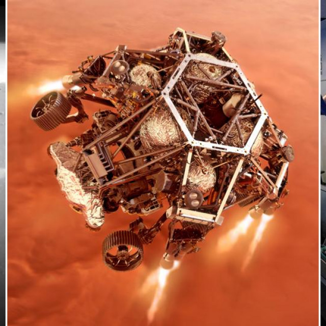 Fotografija s površine Marsa, ilustracija slijetanja rovera i slavlje u NASA-i