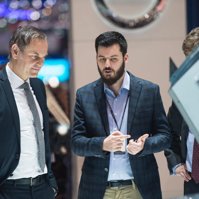 Šef Porschea Oliver Blume i Mate RImac, ilustracija