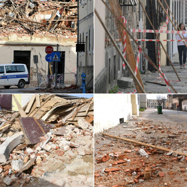 Petrinja nakon potresa u srijedu