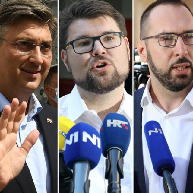 Andrej Plenković, Peđa Grbin, Tomislav Tomašević, Božo Petrov i Miroslav Škoro