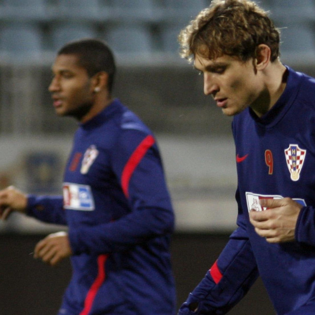 Jelavić i Sammir dok su zajedno bili na treningu hrvatske reprezentacije