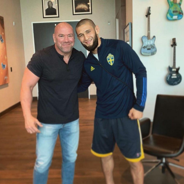 Dana White i Khamzat Chimaev