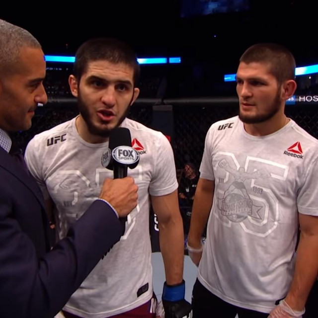 Jon Anik, Islam Makhachev i Khabib Nurmagomedov