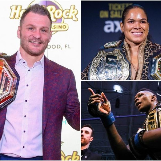 Stipe Miočić, Amanda Nunes i Israel Adesanya