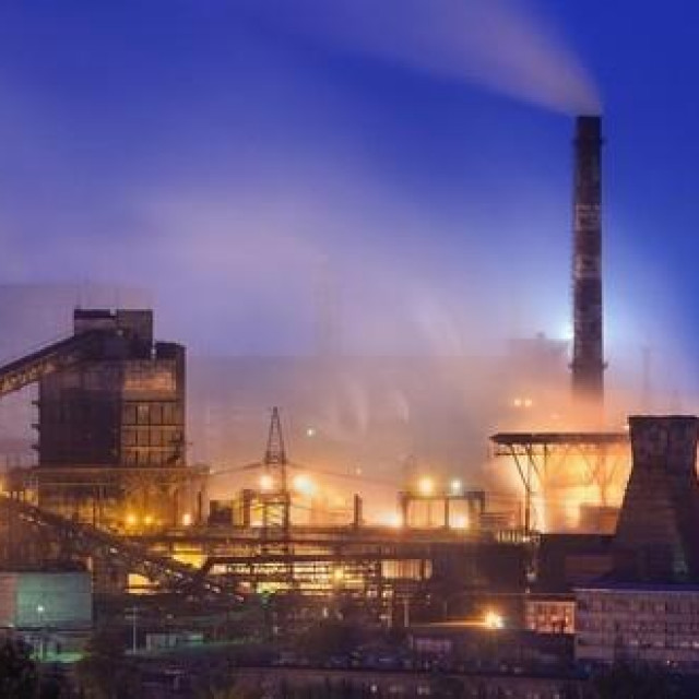 Tvornica koja zagađuje zrak, ilustracija