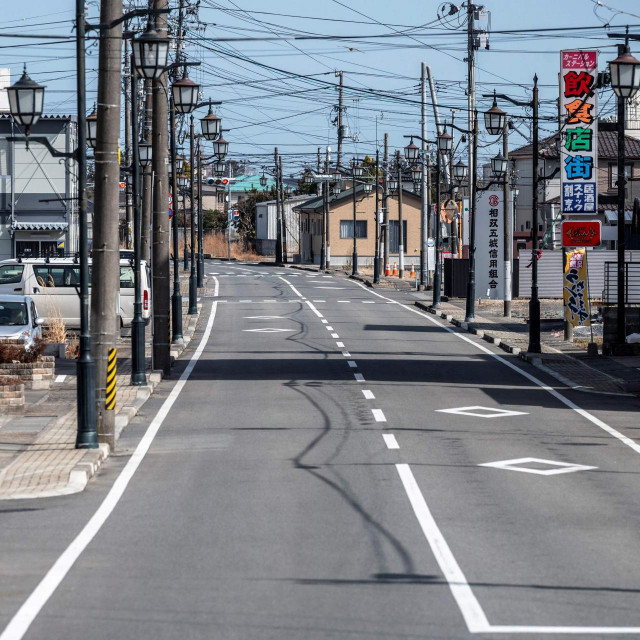 Glavna ulica u mjestu Namie u prefekturi Fukushima