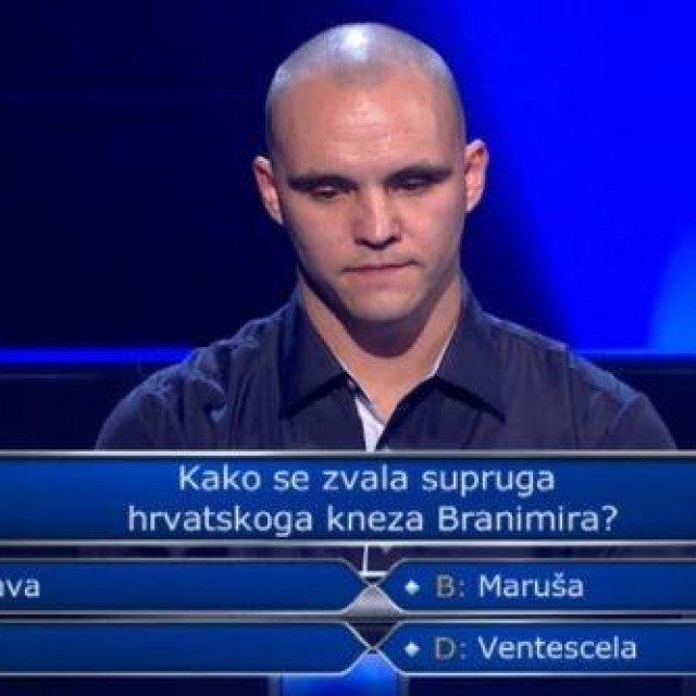 Tomislav Horvatić u kvizu ”Tko želi biti milijunaš”
