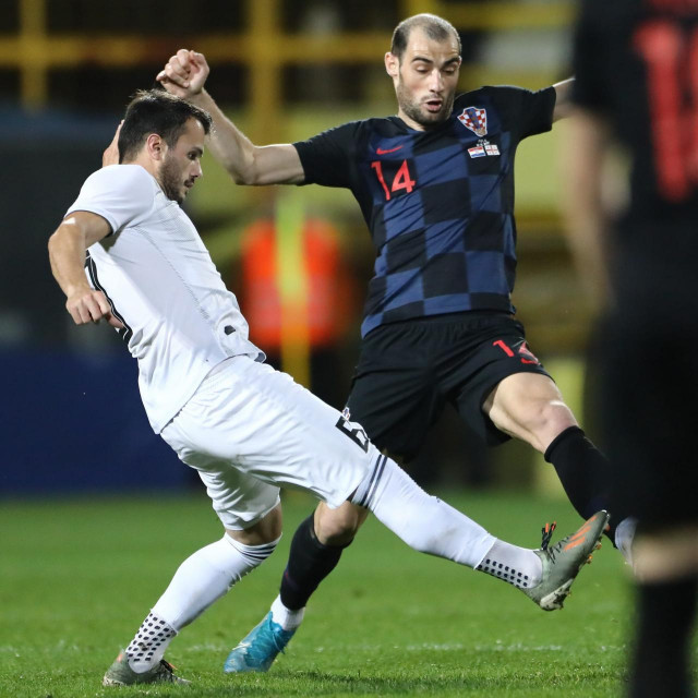 Mile Škorić u dresu Hrvatske protiv Gruzije (prijateljska)