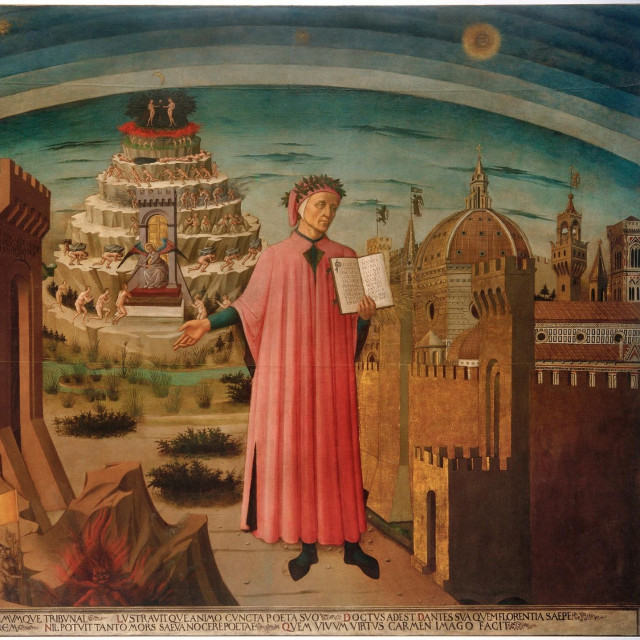 Dante Alighieri (1265 – 1321) na slici Domenica di Michelina iz 1465. godine