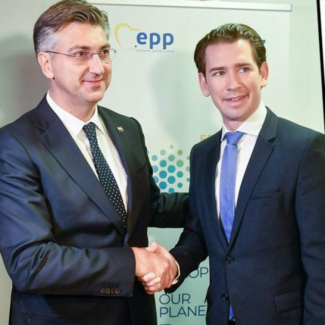 Andrej Plenković i Sebastian Kurz, arhivska fotografija