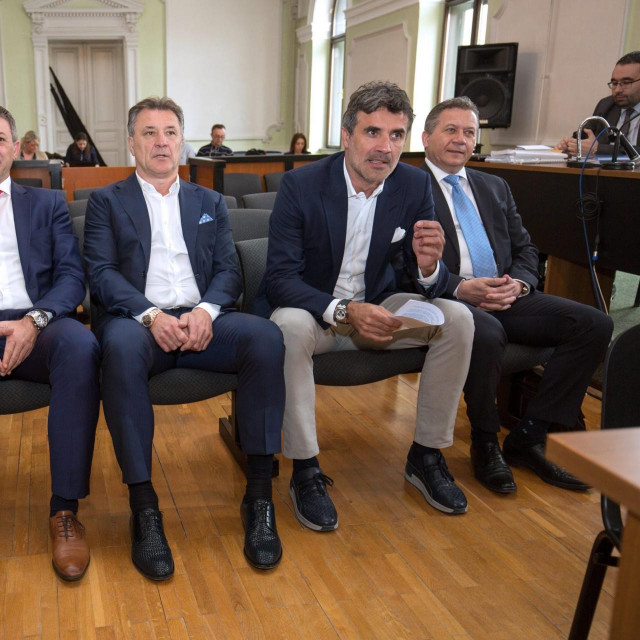 Milan Pernar, Zdravko Mamić, Zoran Mamić i Damir Vrbanović, arhivska fotografija