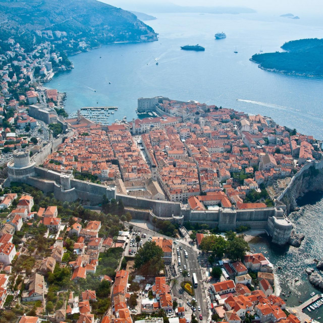 Panorama grada Dubrovnika iz zraka