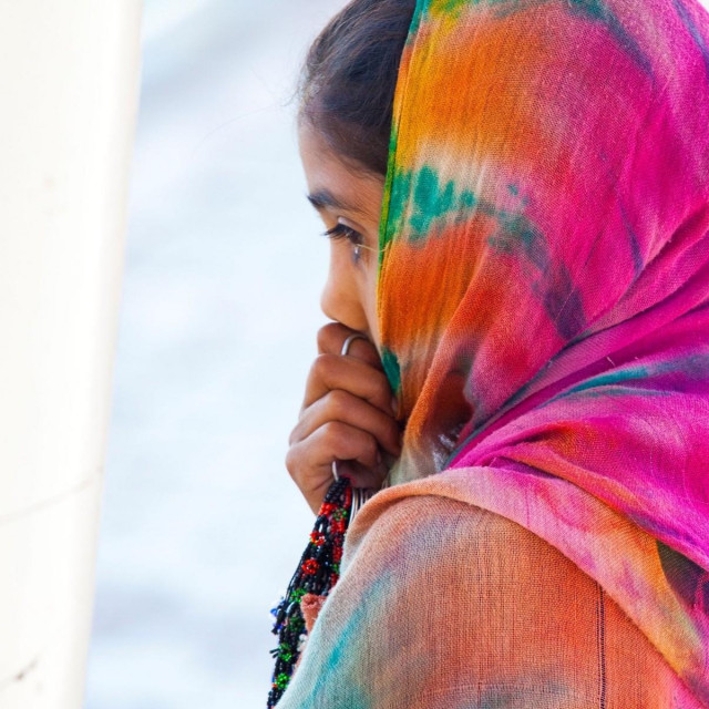 Pakistanska djevojčica; ilustracija