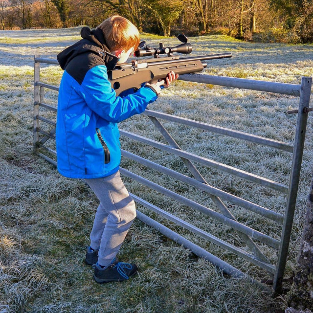 Dječak s puškom, Ilustracija