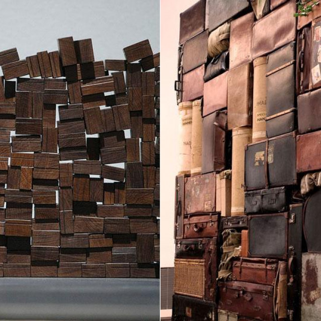 Maketa hrvatskog kipara Dalibora Stošića (lijevo) i rad talijanskog umjetnika Fabija Maurija (desno)