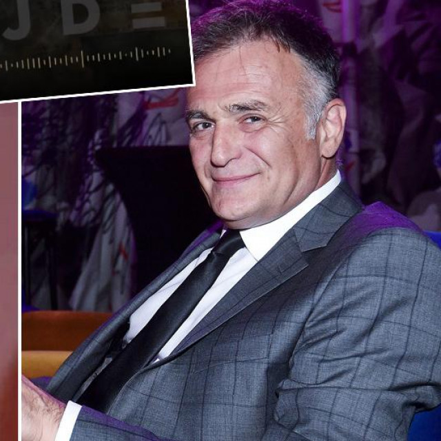Danijela Štajnfeld, Branislav Lečić i screenshot audiozapisa njihovog razgovora koji je objavio portal Insajder