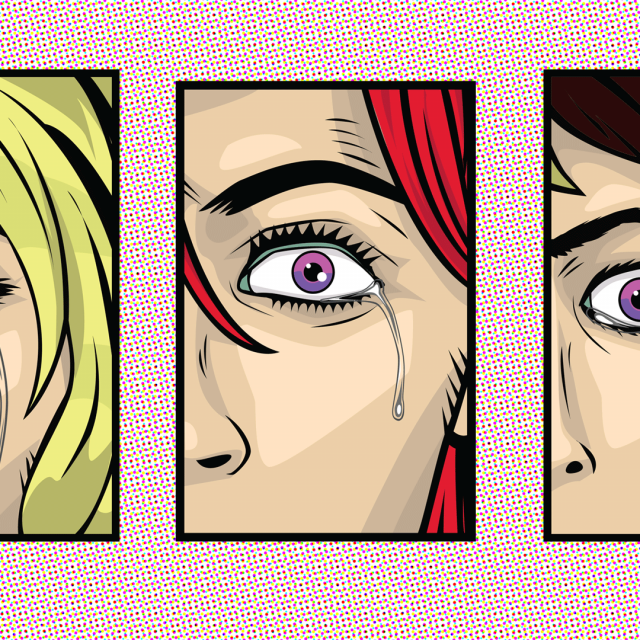 Ilustracija, žene u strahu