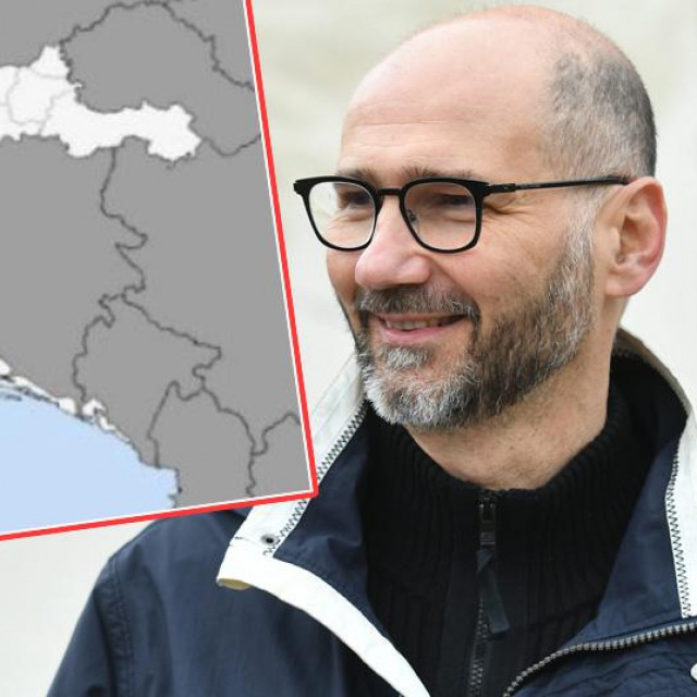 Joško Klisović i ”karta Hrvatske” koju je njegov izborni stožer posalo članovima zagrebačkog SDP-a