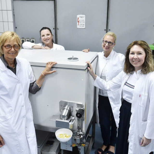 Branka Levaj, profesorica na Prehrambeno-biotehnoloskom fakultetu koja je zajedno sa svojim timom patentirala uređaj koji pohranjuje i sjecka svjeze voće i povrće