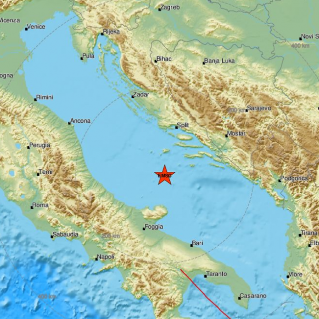 Potres s epicentrom u Jadranskom moru