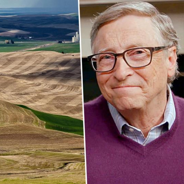 Ilustracija: Zemlja u istočnom Washingtonu i Bill Gates