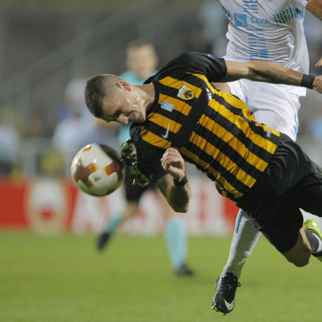 Ognjen Vranješ (AEK) protiv Rijeke na Rujevici u 2017. godini