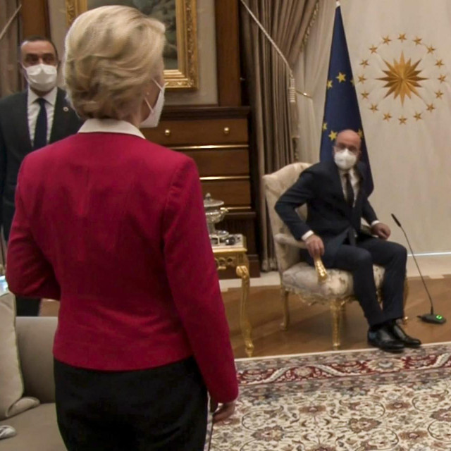 Recep Tayyip Erdogan, Charles Michel i  Ursula von der Leyen
