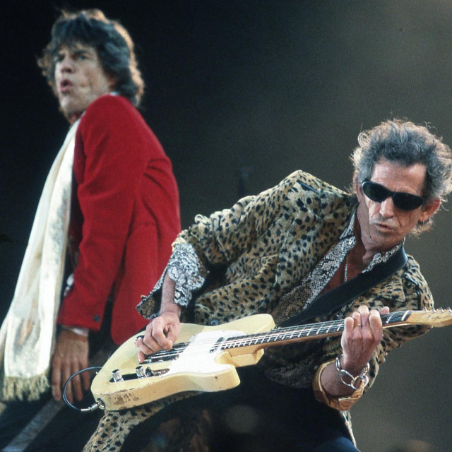 Mick Jagger i Keith Richards na koncertu 1997.
