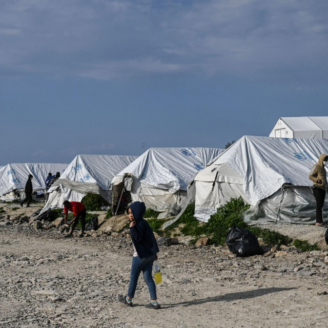 Jedan od migrantskih kampova na Lezbosu