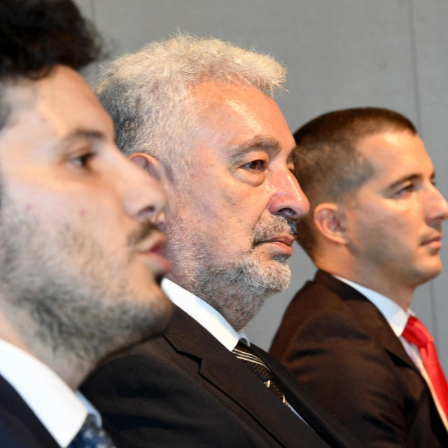 Dritan Abazović, Zdravko Krivokapić i Aleksa Bečić