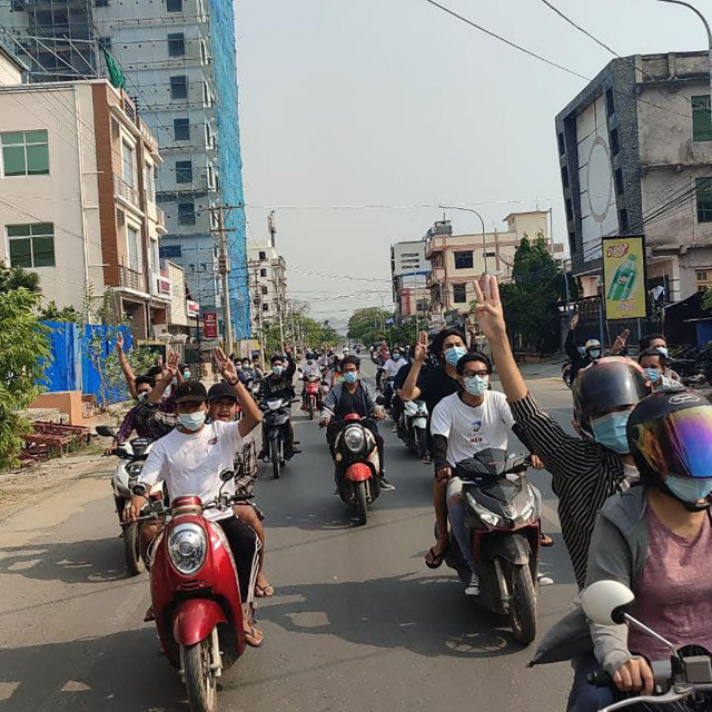 Prosvjednici u Mandalayju