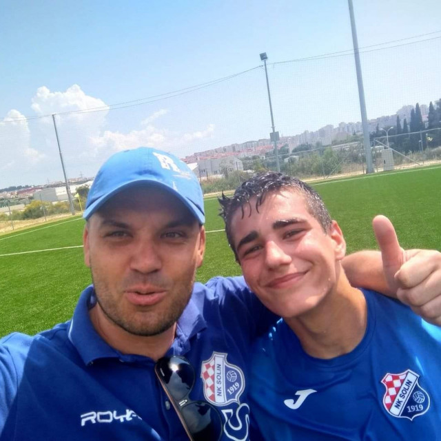 Mario Veljača s bivšim trenerom u omladinskom pogonu Solina Antom Bobanom