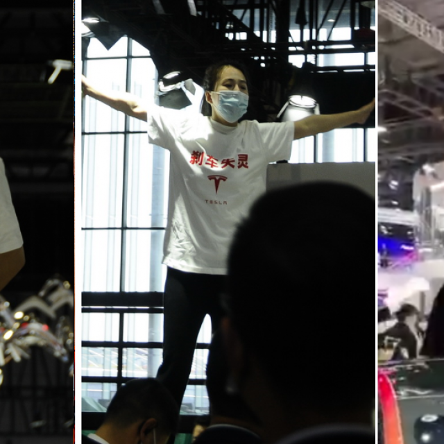 Incident na salonu automobila