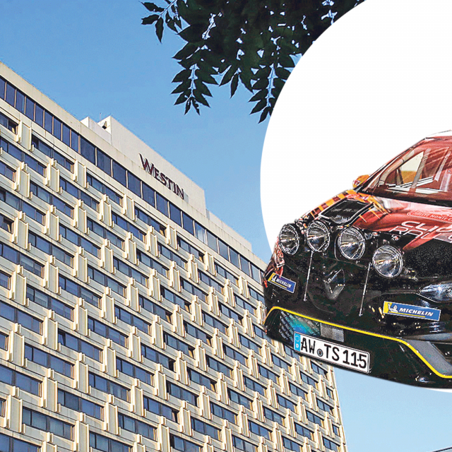 Hotel Westin i auto za reli