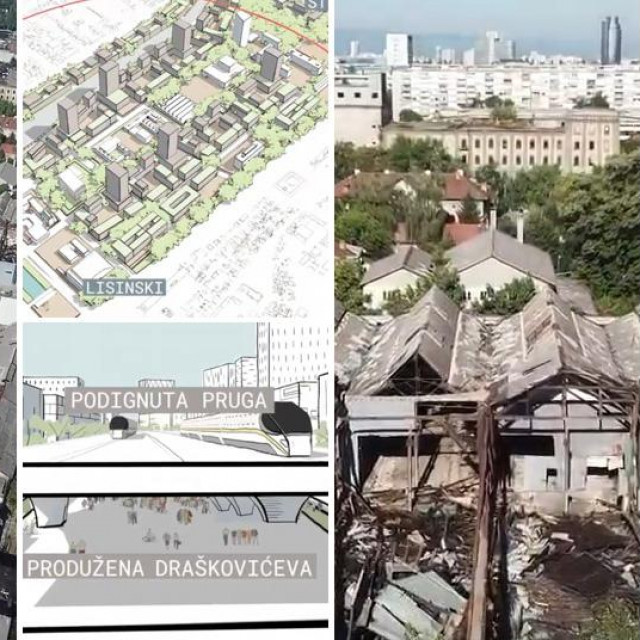 Zona Gredelj danas i renderi revitalizacije zone