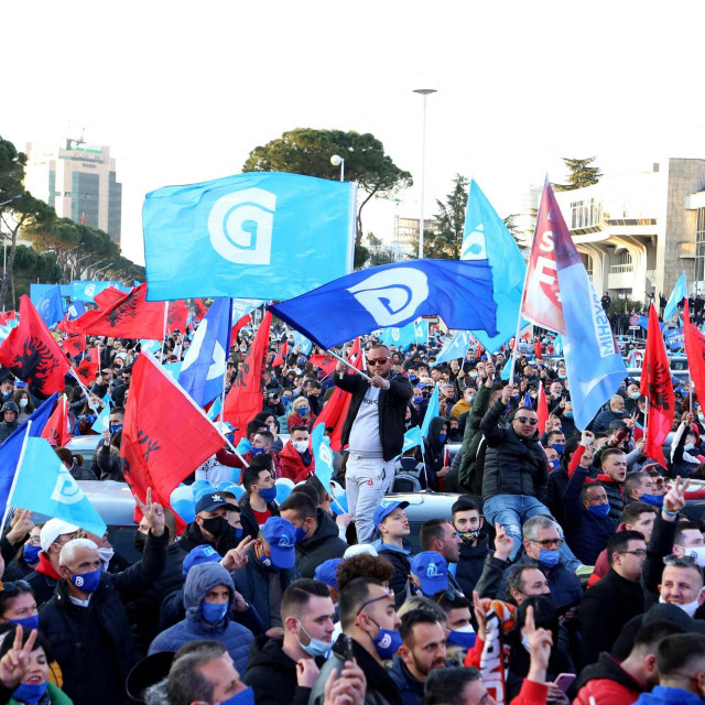 Predizborni skup u Albaniji