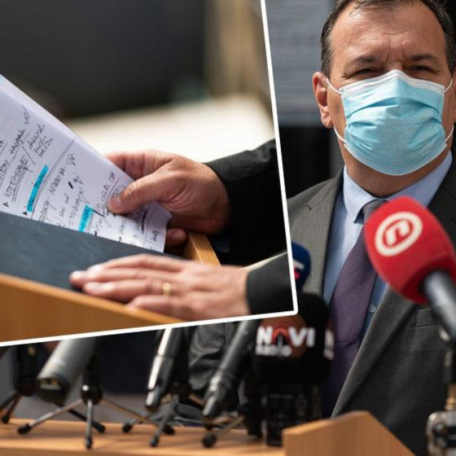 Vili Beroš na press konferenciju je došao s ovećim 'šalabahterom'