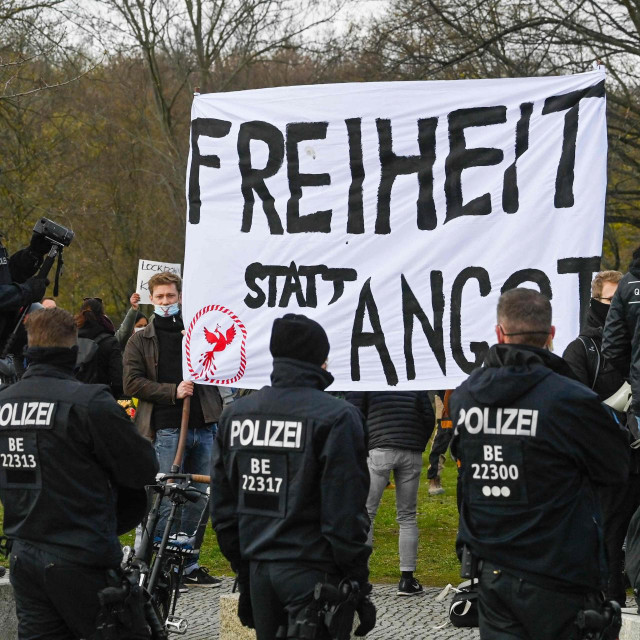 Prosvjednici protiv lockdowna u Njemačkoj, arhivska fotografija