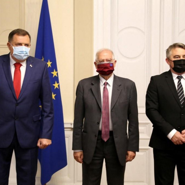 Milorad Dodik, Josep Borrell i Željko Komšić