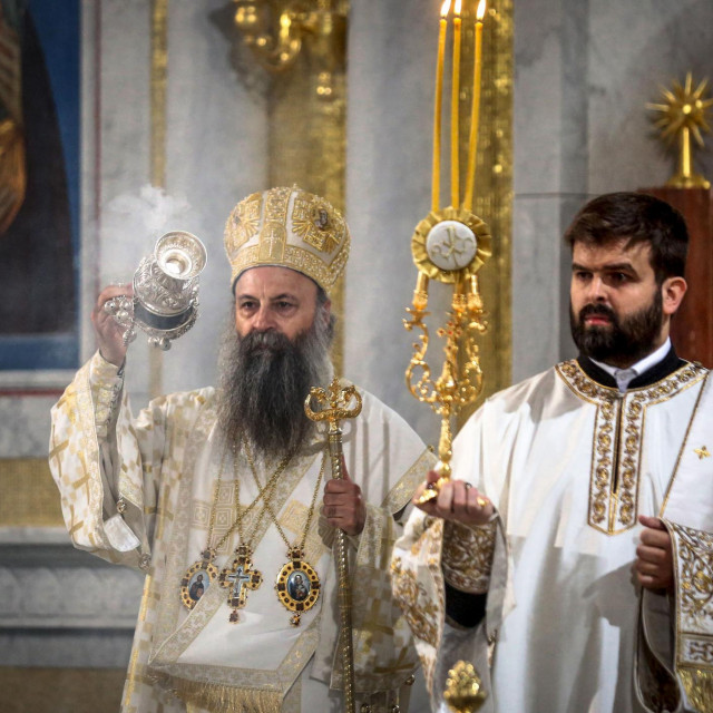 Patrijarh SPC Porfirije prilikom uskrsne liturgije