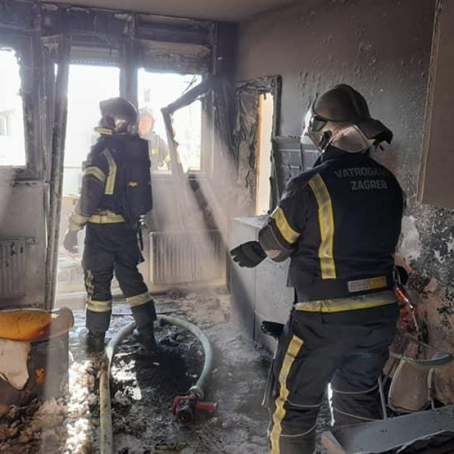 Intervencija vatrogasaca na Trešnjevki