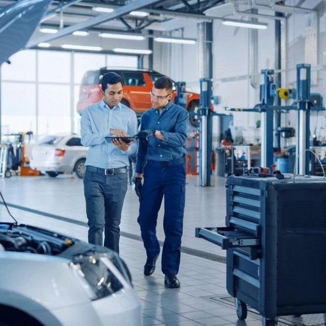 Auto servis, ilustracija