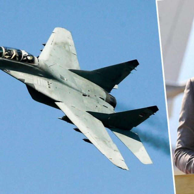 Mig-29 tijekom zajedničkih rusko-srpskih vojnih vježbi i Alleksandar Vučić